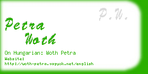 petra woth business card